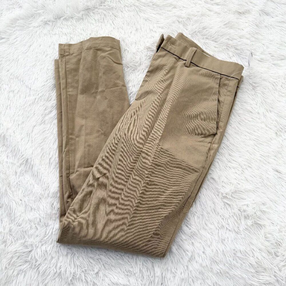 Men GAP Slim Fit Casual Dress Pants Neutral Minimalist Light Beige Size 34x32